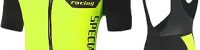 Abbigliamento Ciclismo da Uomo Maniche Corte Completo Bici Completo Ciclismo Estivo con Pantaloncini Imbottiti in 3D Gel Traspirante e ad Asciugatura Rapida